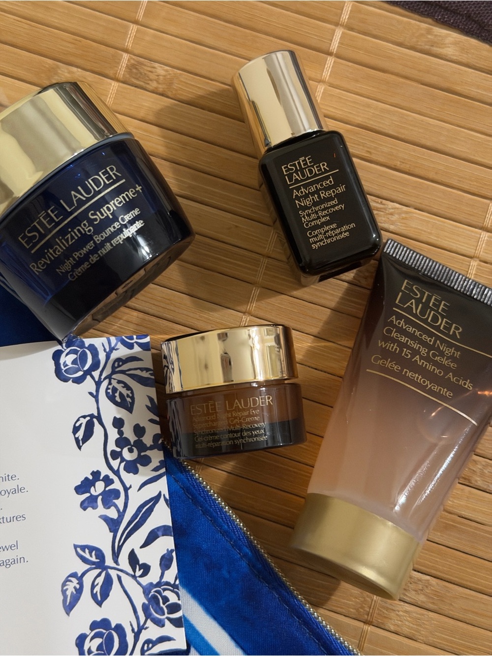 Estee louder skin care with royal blue pouch - Picture 2 of 2